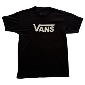 Vans Classic Logo Graphic T-Shirt – Size Large – Black & White Unisex Tee